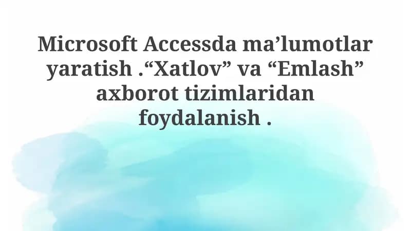 Microsoft Access