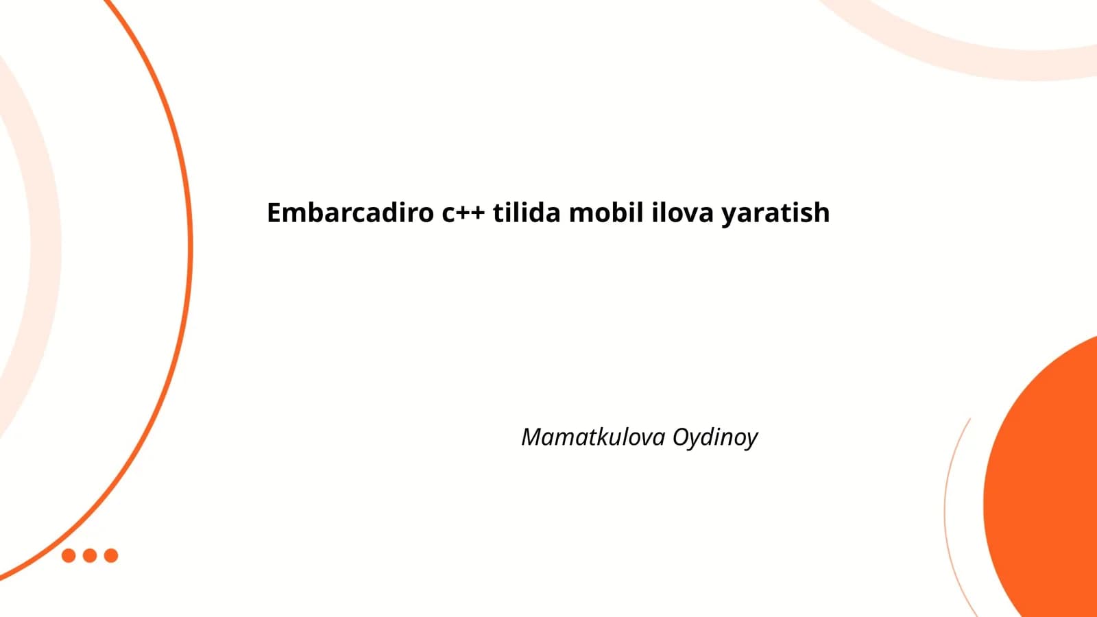 Embarcadero C++ tilida mobil ilova yaratish