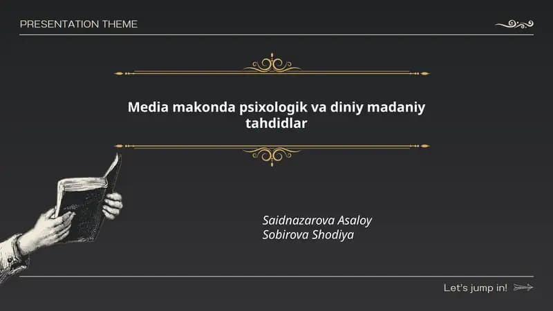 Media makonda psixologik va diniy madaniy tahdidlar