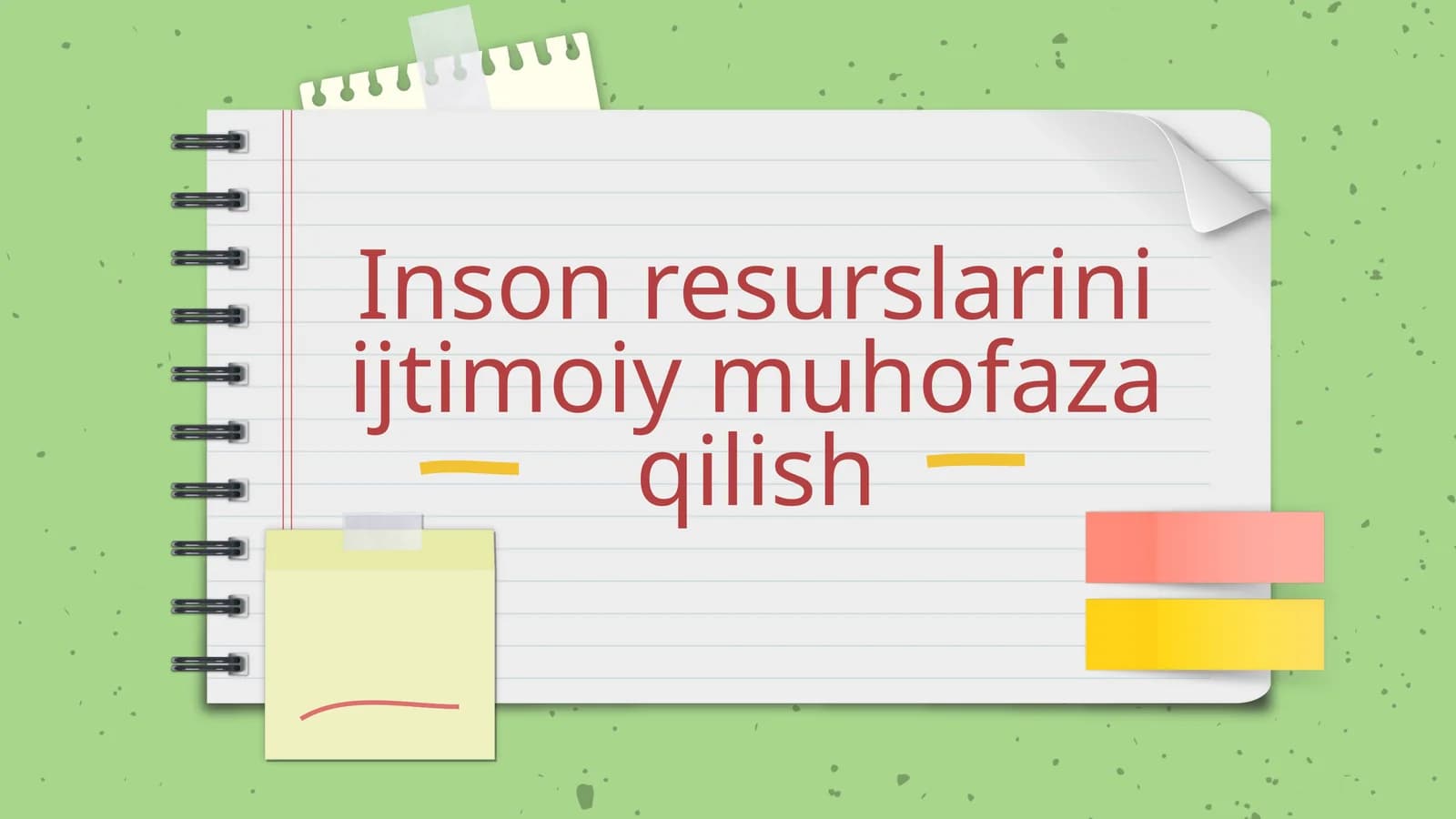 Inson resurslarini ijtimoiy muhofaza qilish