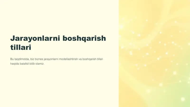 Jarayonlarni boshqarish tillari