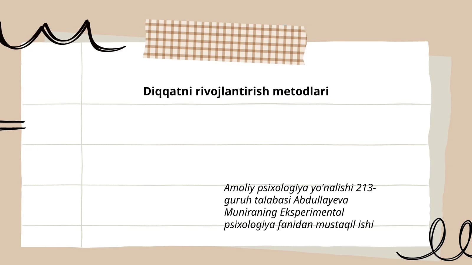 Diqqatni rivojlantirish metodlari