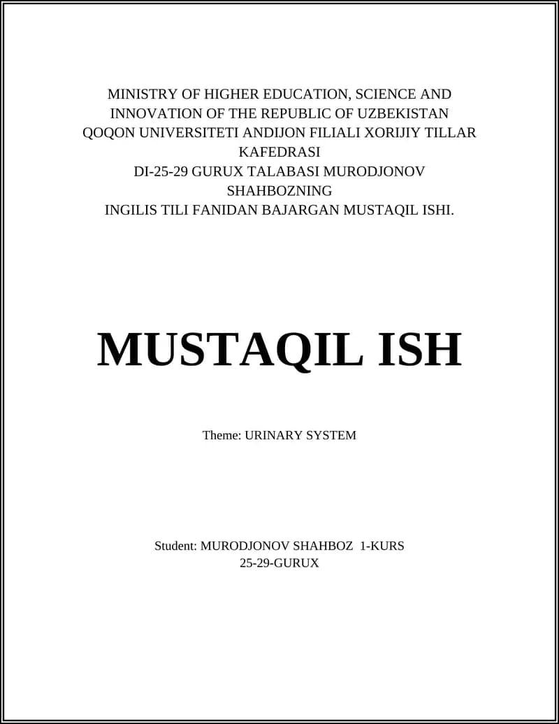 BAJARGAN MUSTAQIL ISHI