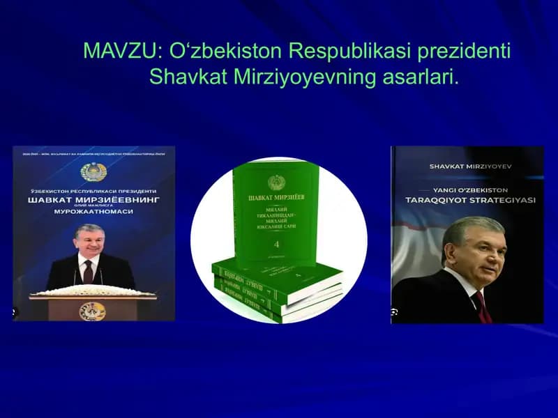 prezident asarlari mavzusida kurs ishi.   prezident asarlari mavzusida mustaqil ish.