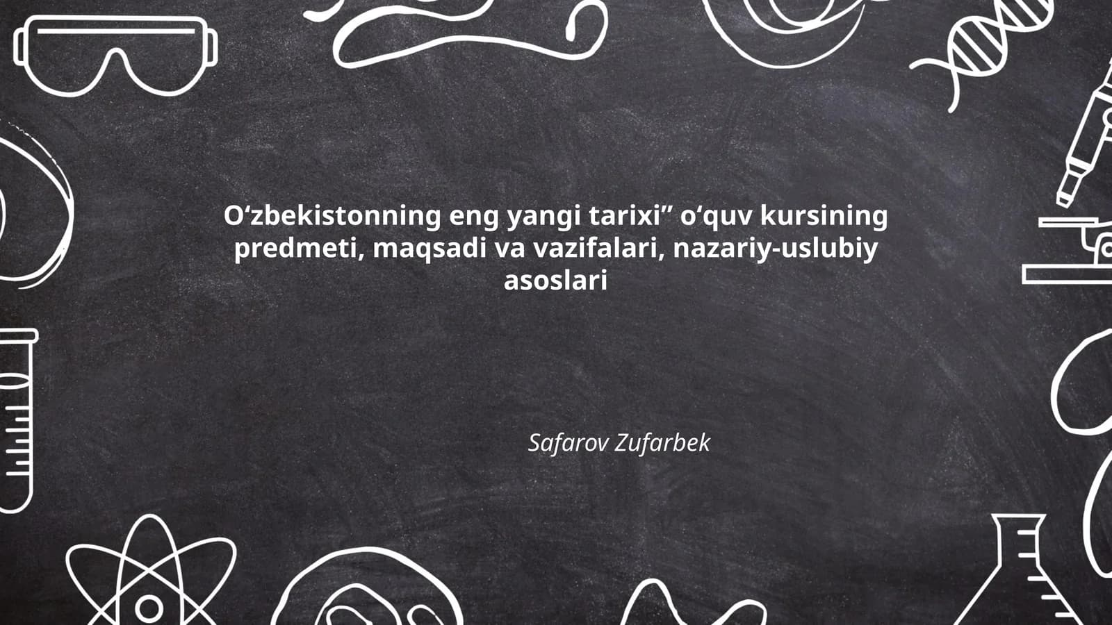 Oʻzbekistonning eng yangi tarixi”