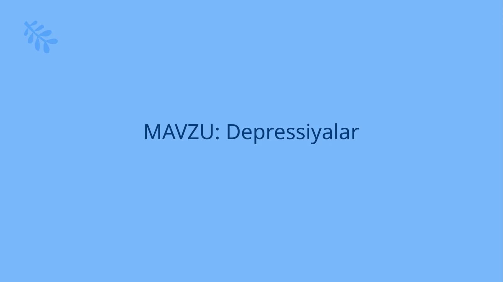 Depressiyalar