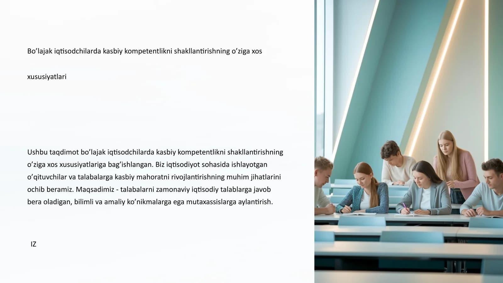 Boʼlajak iqtisodchilarda kasbiy kompetentlikni shakllantirishning oʼziga xos xususiyatlari