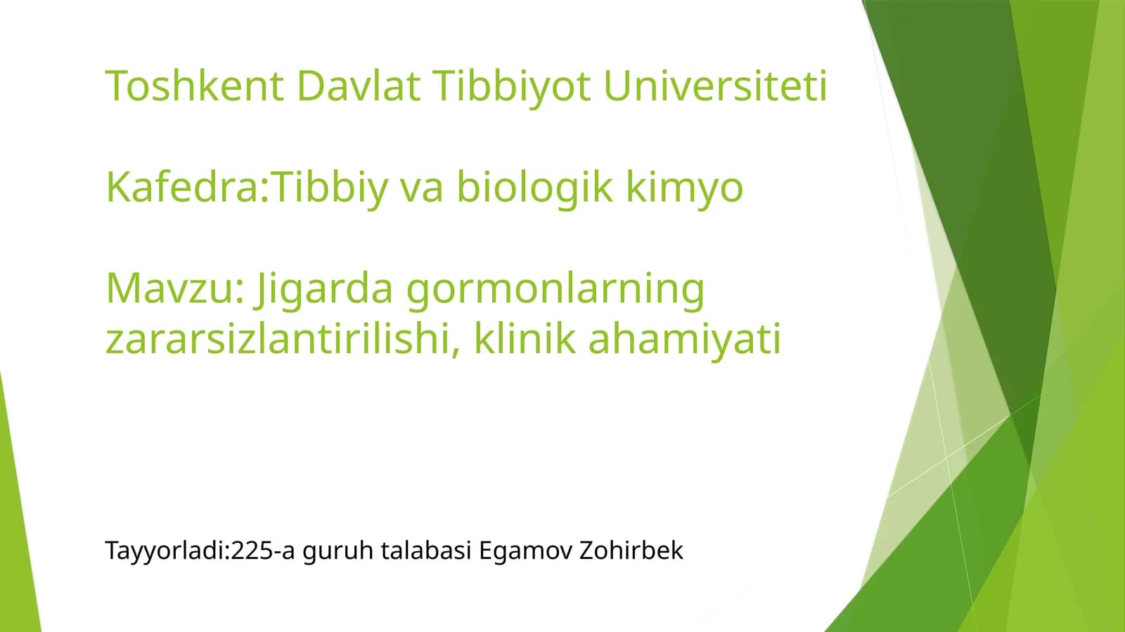Jigardagormonlarningzararsizlantirilishi,klinikahamiyati