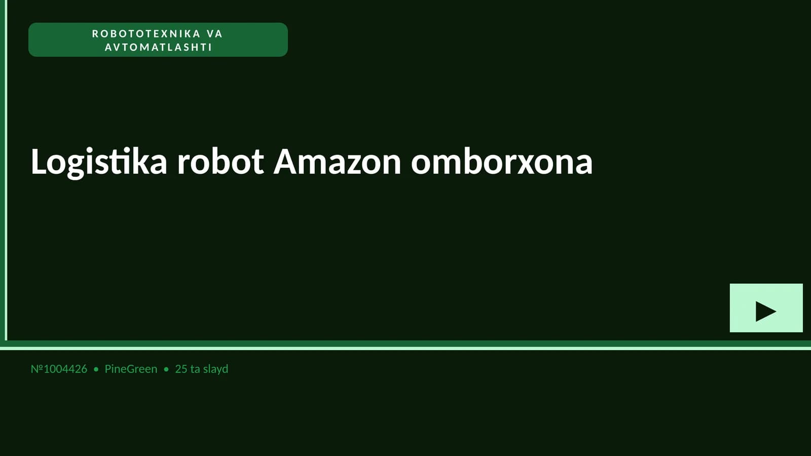 Logistika robot Amazon omborxona