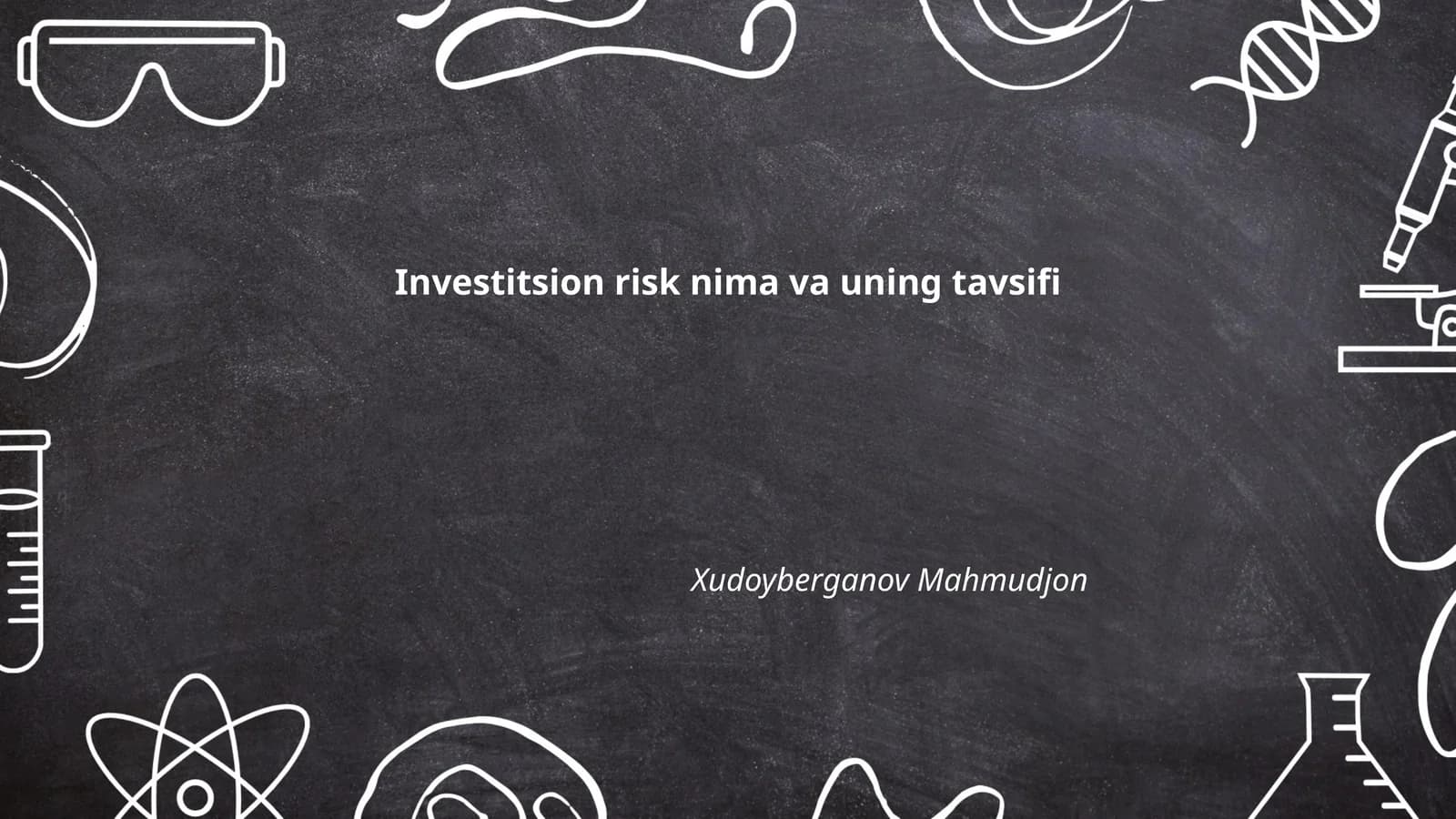 Investitsion risk nima va uning tavsifi