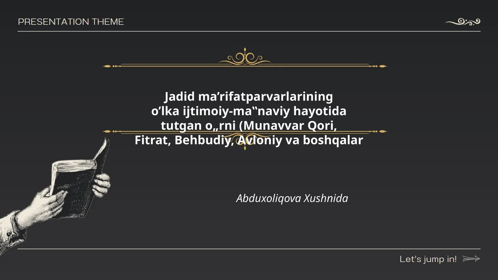 Jadid ma’rifatparvarlarining o’lka ijtimoiy-ma‟naviy hayotida tutgan o„rni