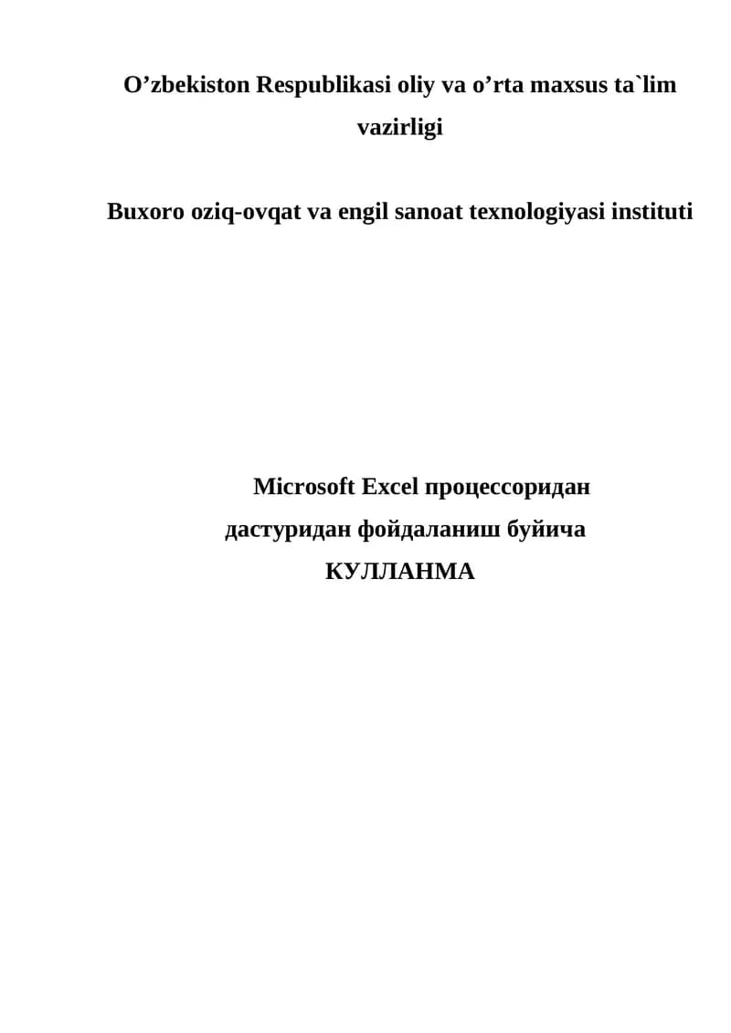 Microsoft Excel