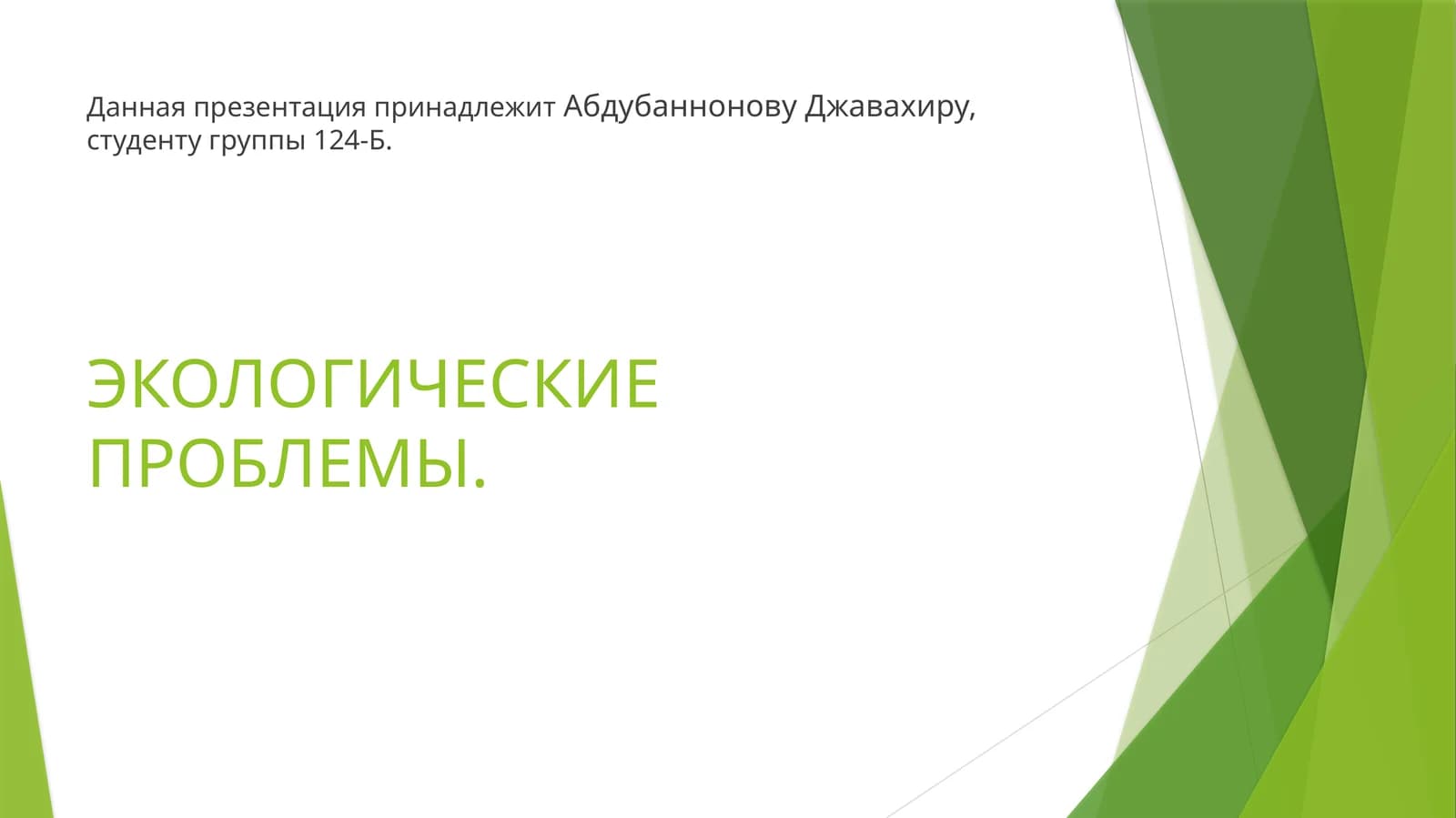 ЭКОЛОГИЧЕСКИЕПРОБЛЕМЫ