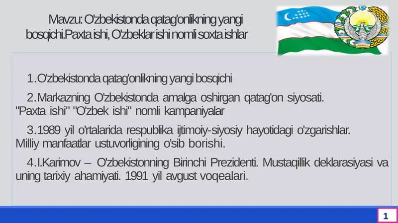 O'zbekistonda qatag'onlikning yangi bosqichi.Paxta ishi, O'zbeklar ishi nomli soxta ishlar