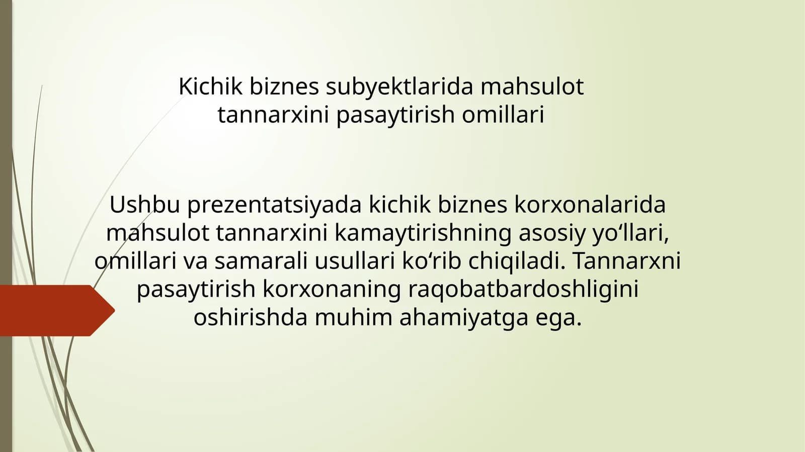 Kichik biznes subyektlari