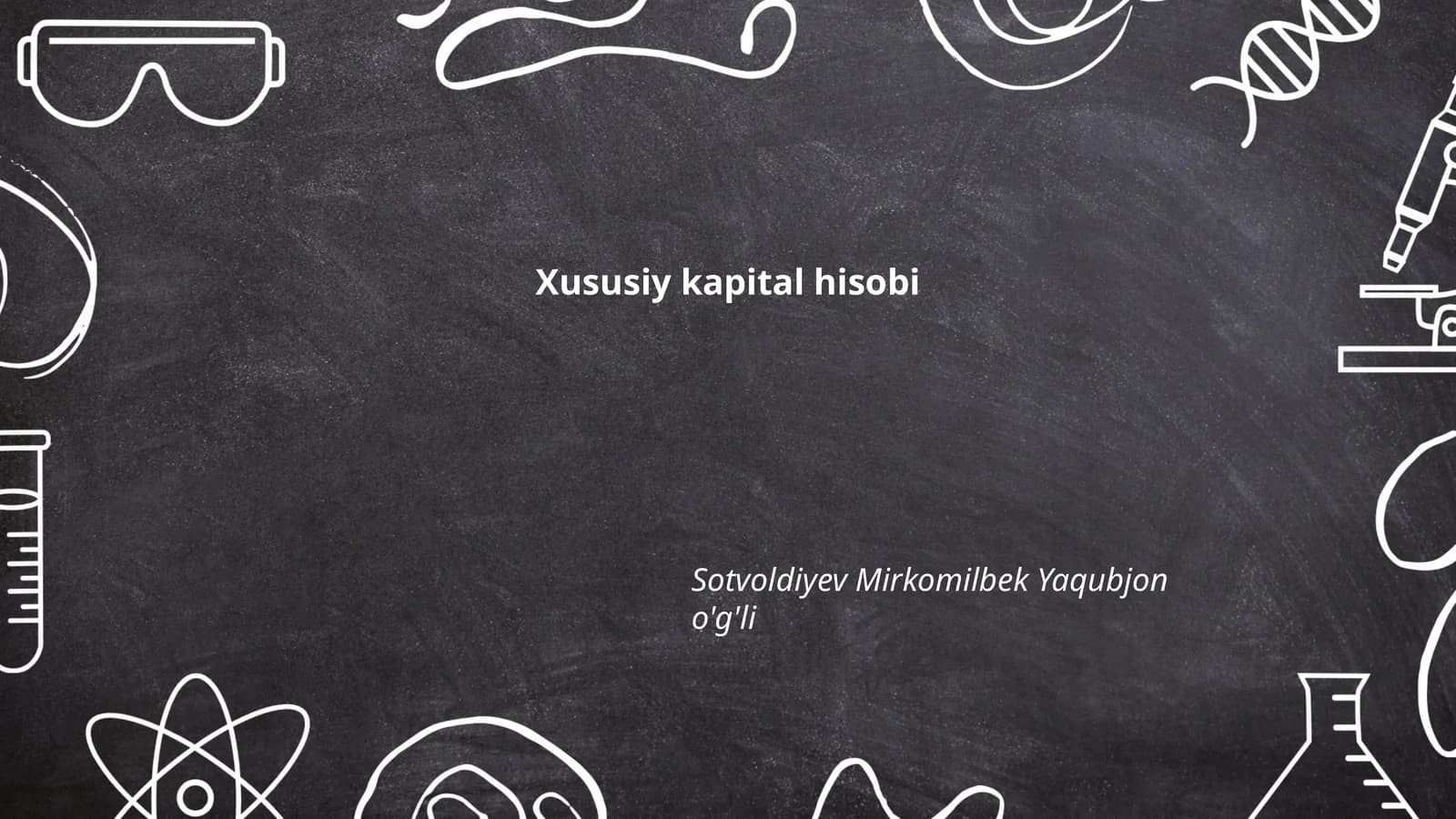 Xususiy kapital hisobi