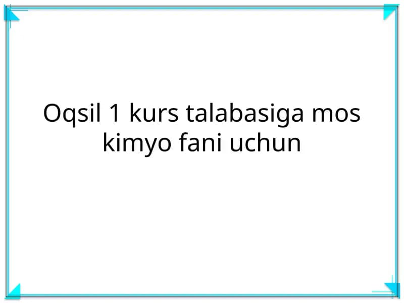 Kimyo faniga oid darslik