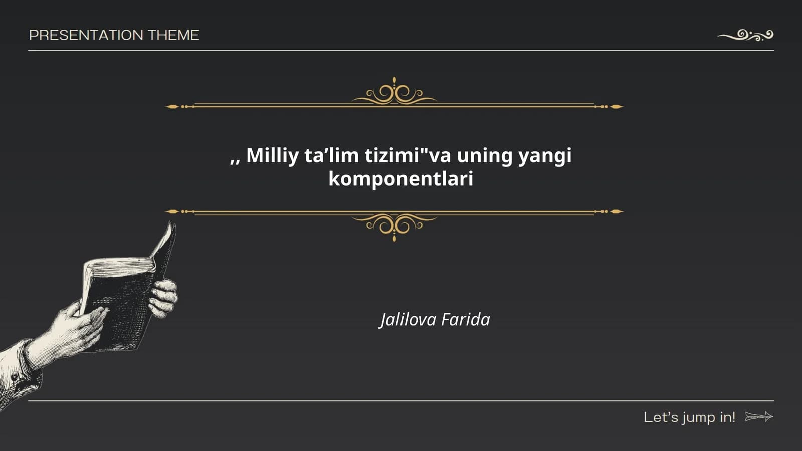 Milliy taʼlim tizimi"va uning yangi komponentlari