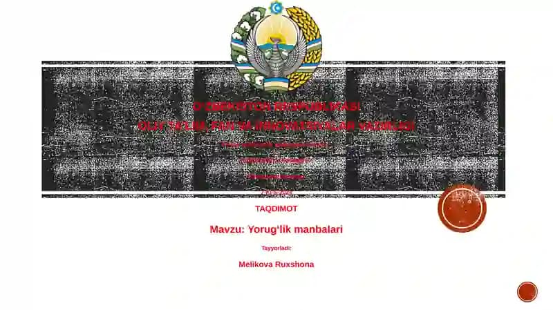 Yorug'lik manbalari