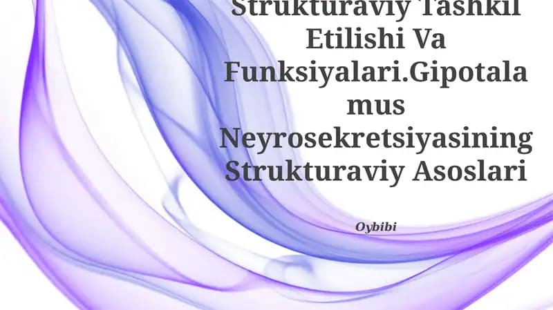Epifizning Ultra Strukturaviy Tashkil Etilishi Va Funksiyalari