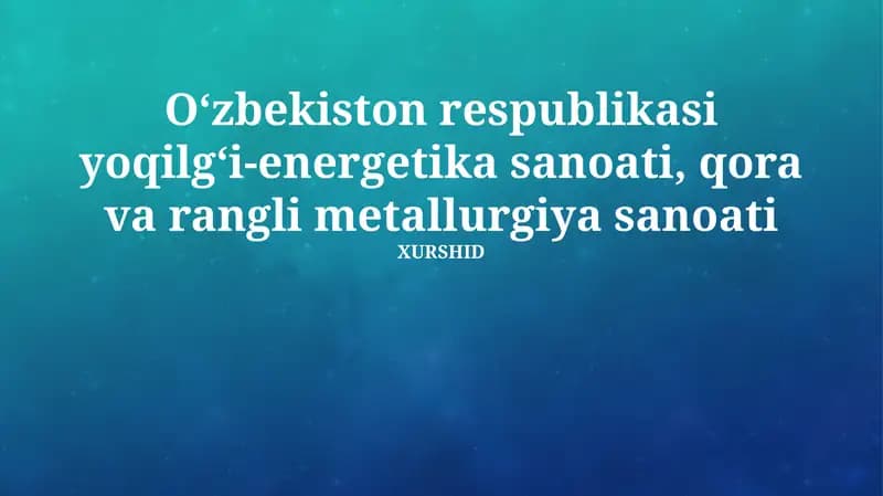 Navoiy viloyatidagi kon-metallurgiya kombinati