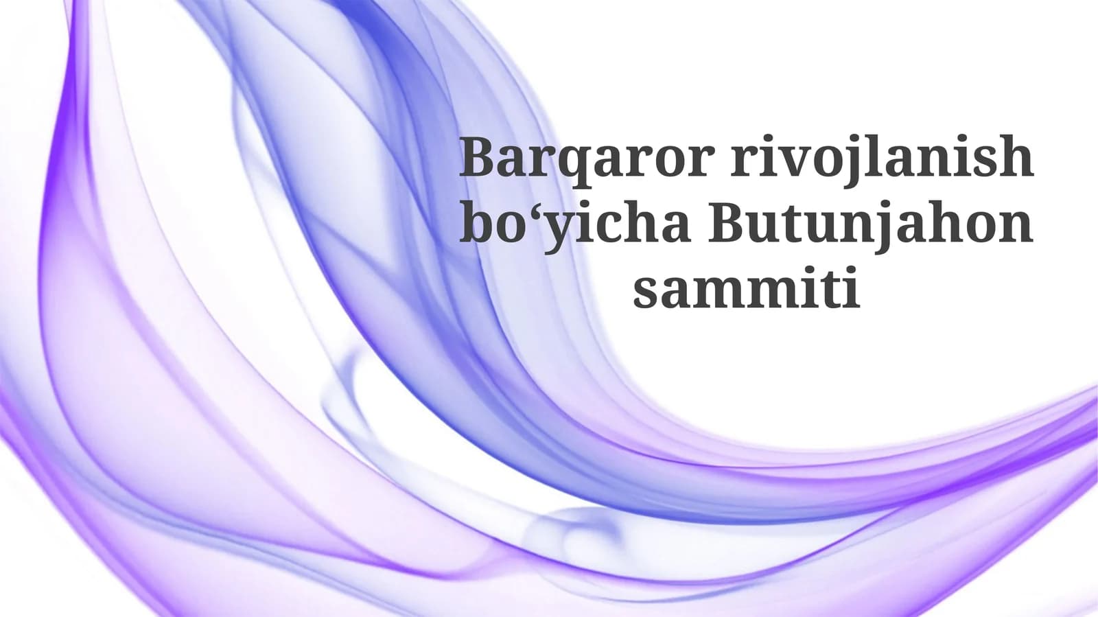 Barqaror rivojlanish boʻyicha Butunjahonsammiti
