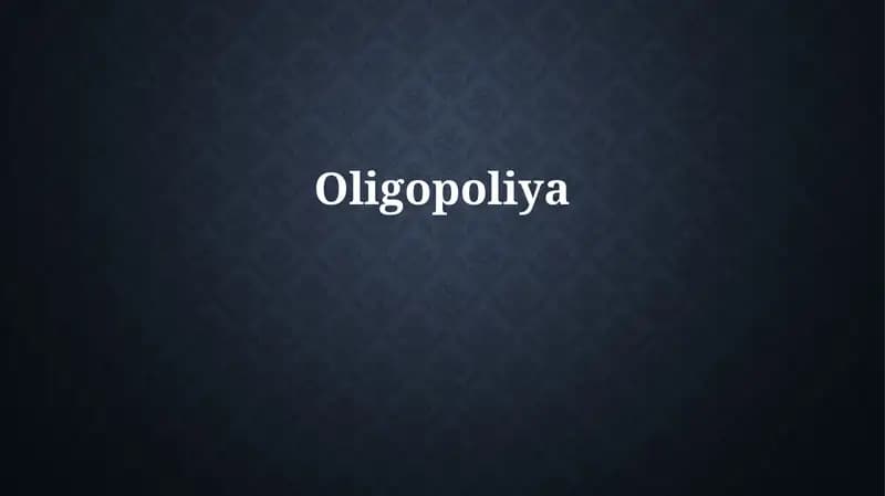 Oligopoliya