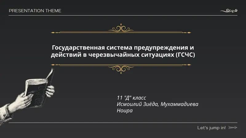 Государственная система предупреждения и действий в черезвычайных ситуациях (ГСЧС) 11 "Д" класс
