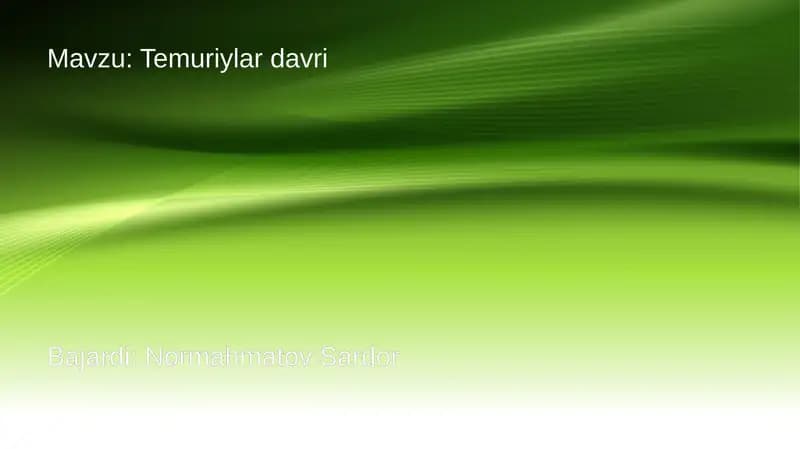 Temuriylar davri