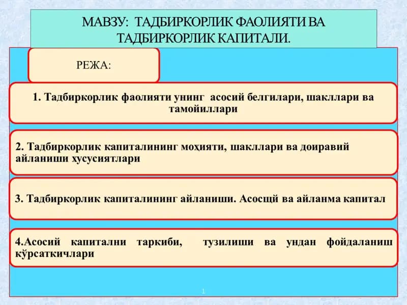 Кичик бизнес ва хусусий тадбиркорликнинг эркинлаштирилиши ва рағбатлантирилиши