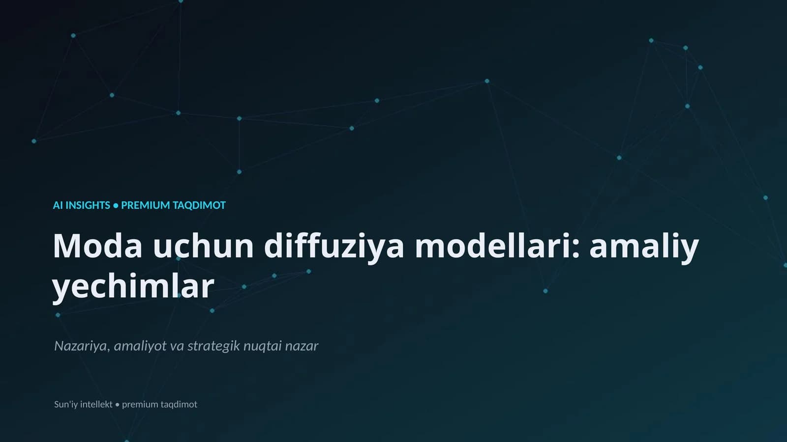 Moda uchun diffuziya modellari: amaliy yechimlar
