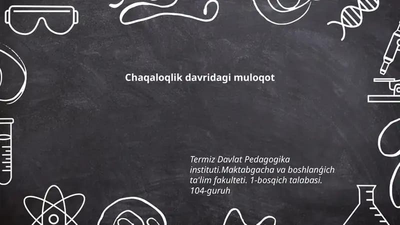 Chaqaloqlik davridagi muloqot
