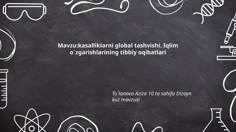 Iqlim o`zgarishlarining tibbiy oqibatlari