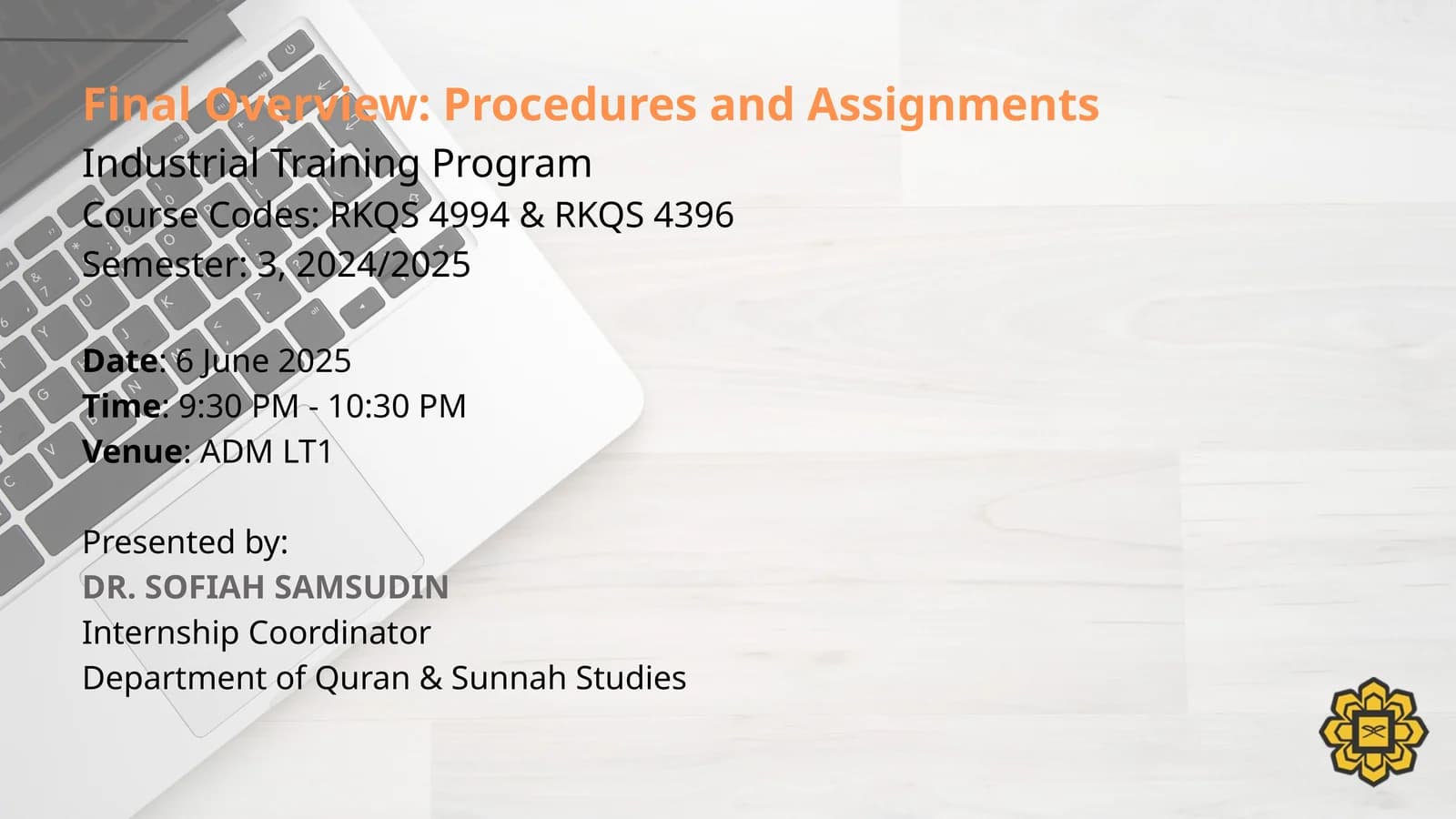 Industrial Training Program
