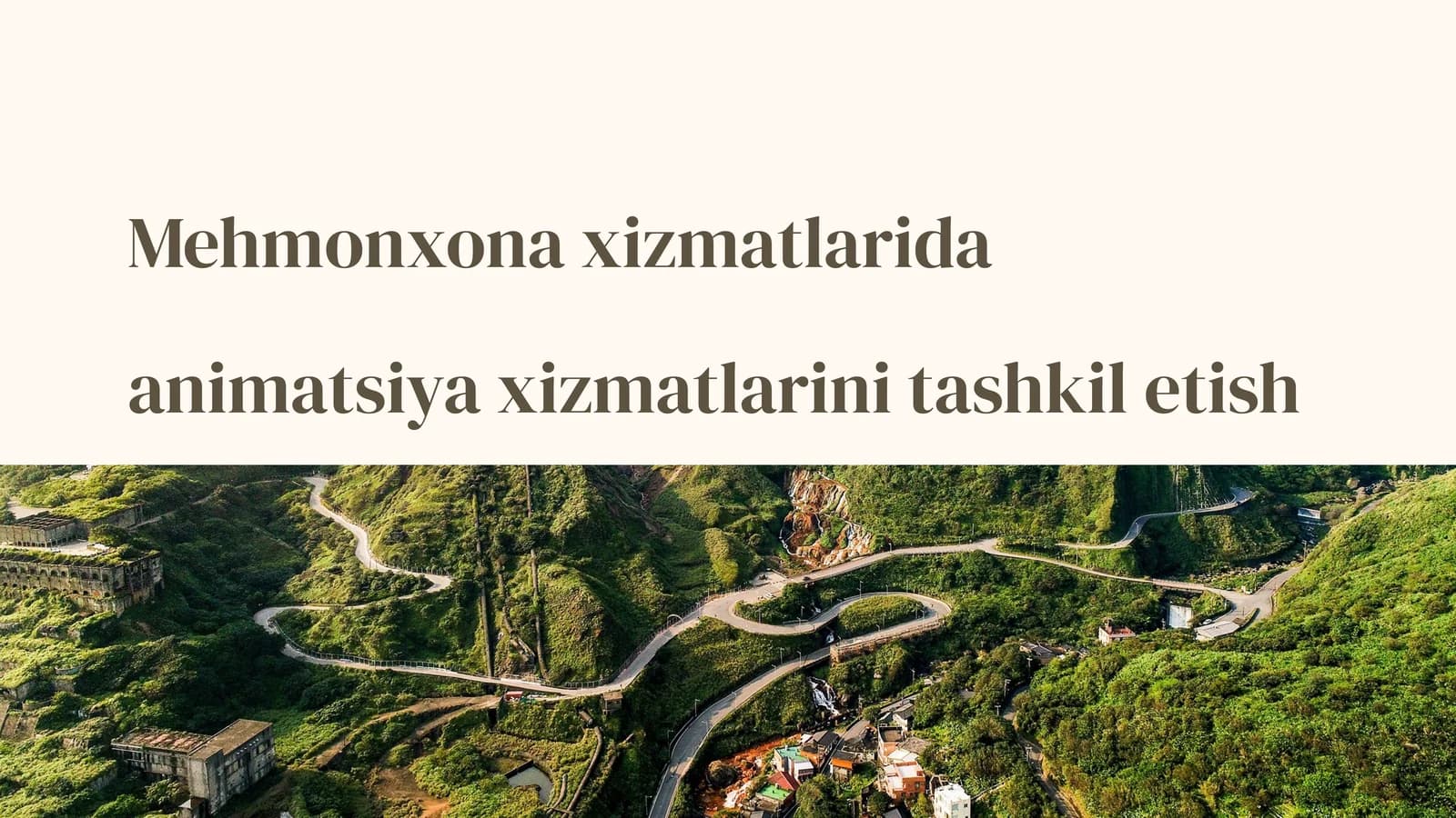 Mehmonxona animatsiya xizmatlari