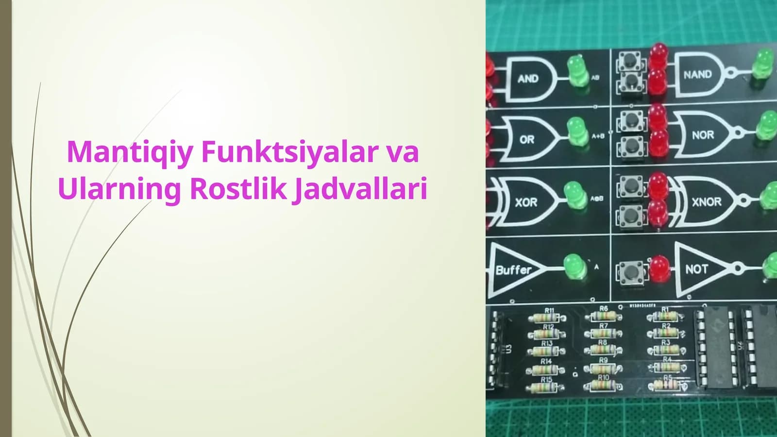 Mantiqiy Funktsiyalar va Ularning Rostlik Jadvallari