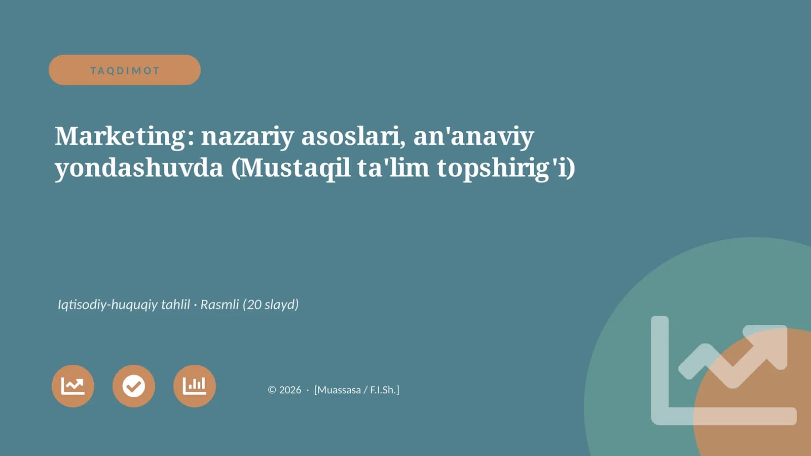 Marketing: nazariy asoslari, an'anaviy yondashuvda
