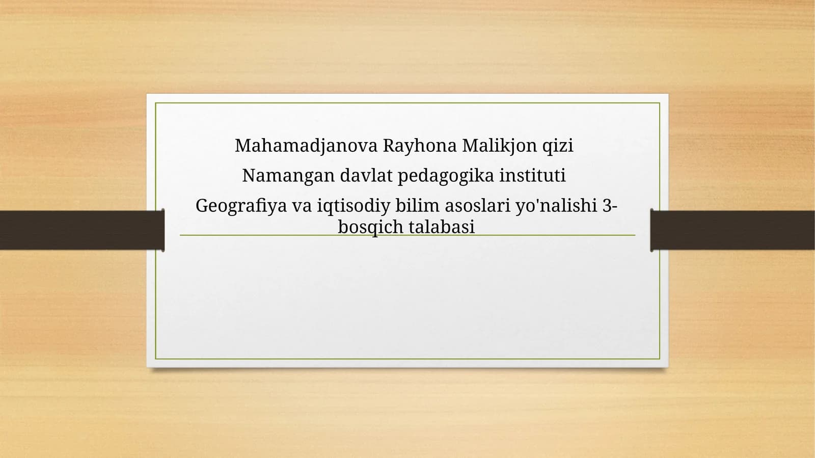 Geografiya va iqtisodiy bilim asoslari yo'nalishi