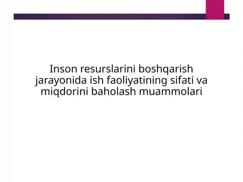 Samaradorlikni boshqarish