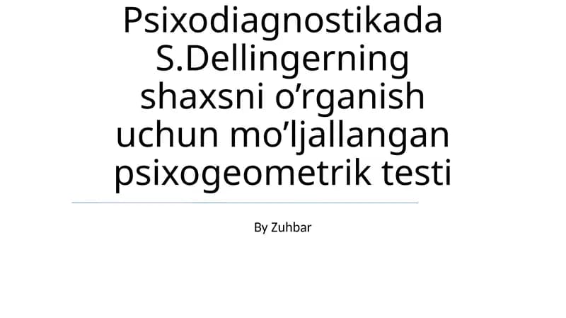 Dellingerning Psixogeometrik Testi
