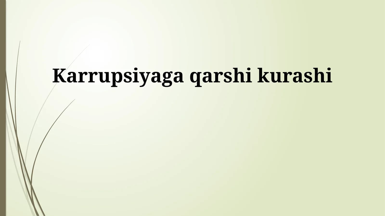 Korrupsiyaga qarshi kurashi