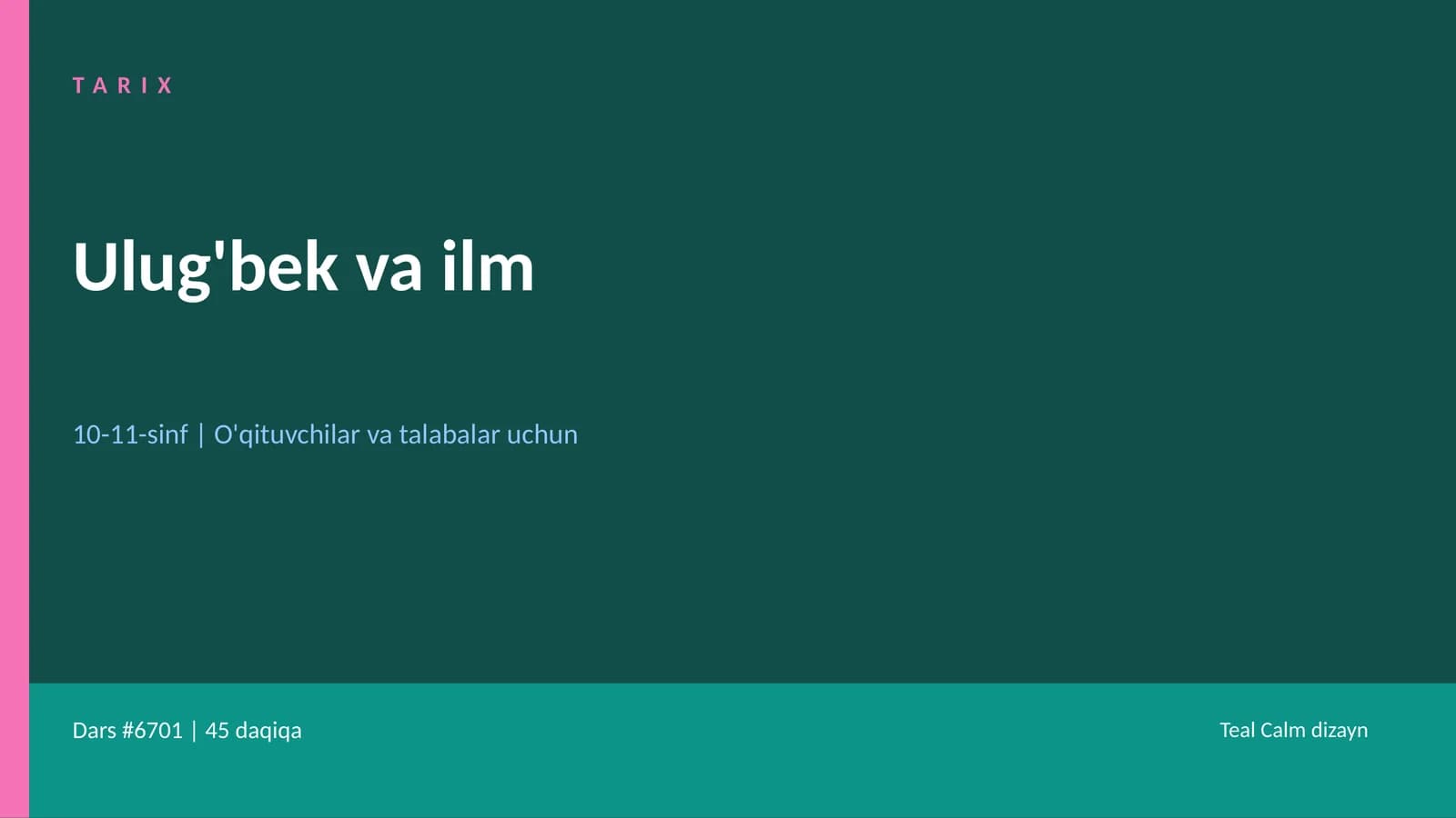 Ulug'bek va ilm