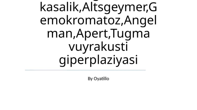 Tug'ma Buyrak Usti Bezining Giperplaziyasi