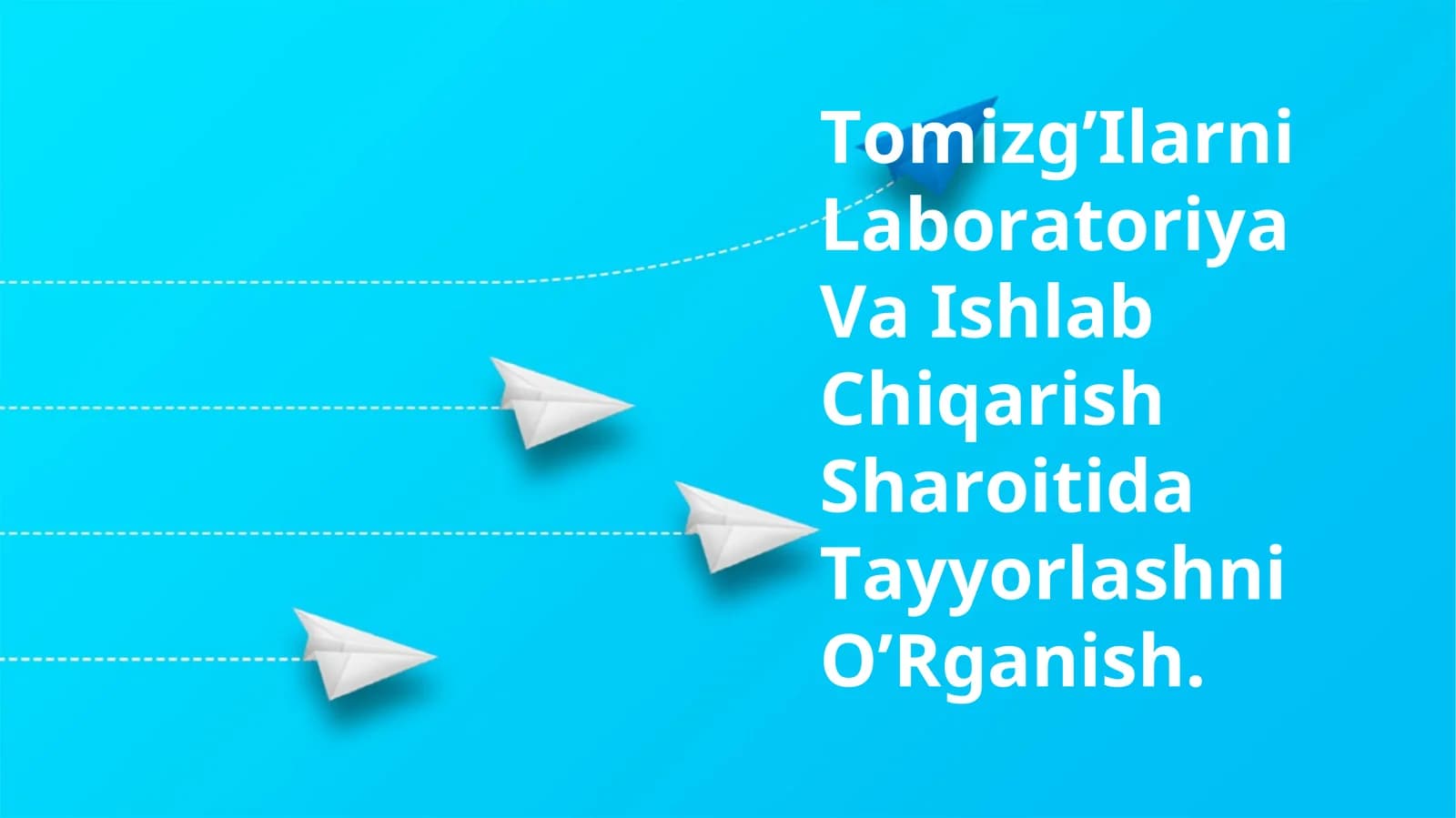 Tоmizg’Ilаrni Lаbоrаtоriya Vа Ishlаb Chiqаrish