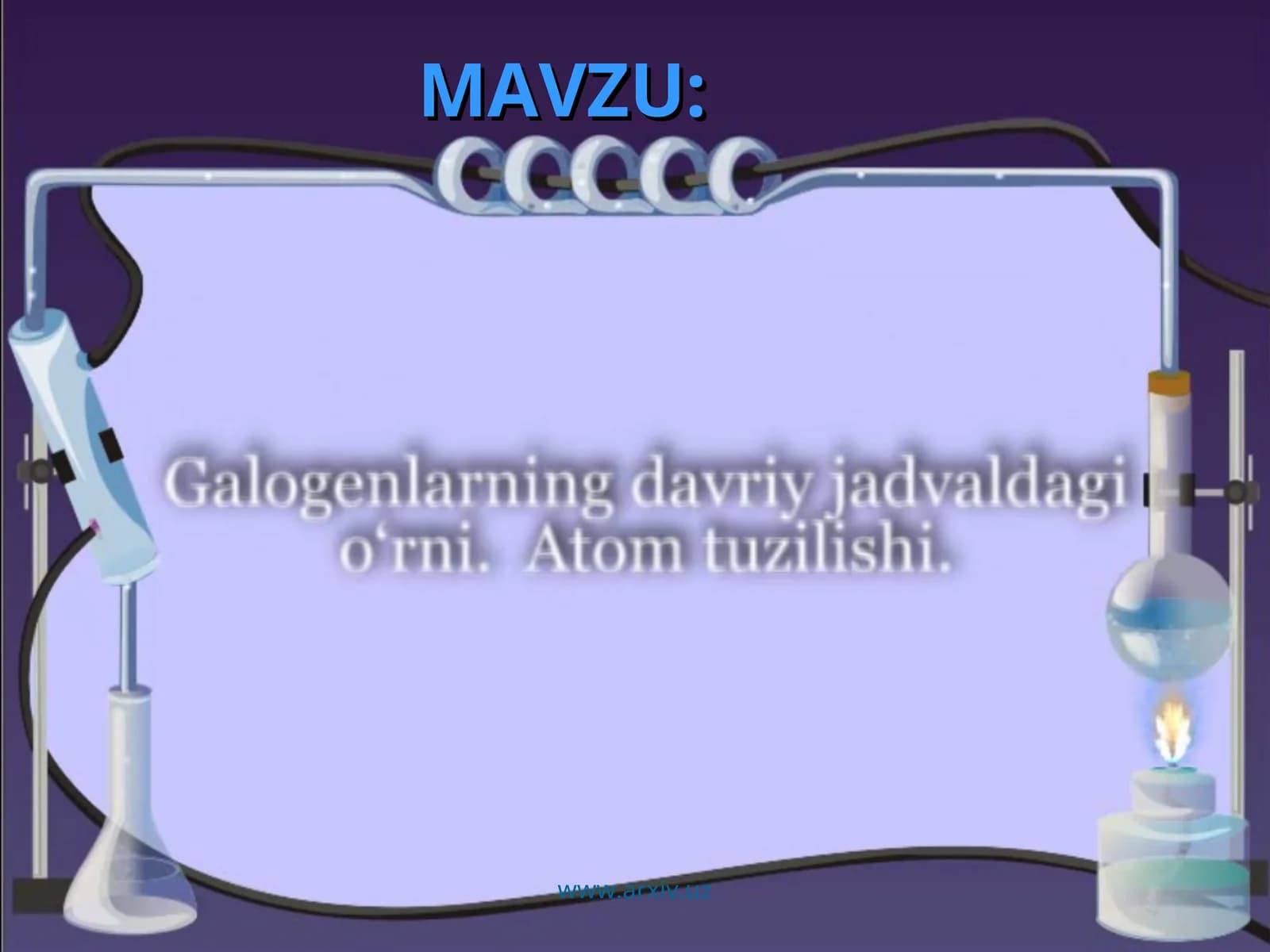 Galogenlarning davriy jadvaldagi o'rni