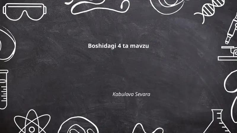 Boshidagi 4 ta mavzu