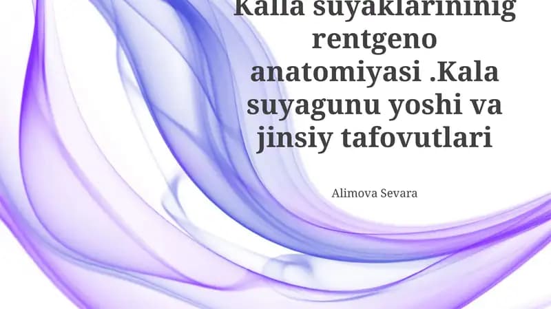 Kalla suyaklarininig rentgeno anatomiyasi