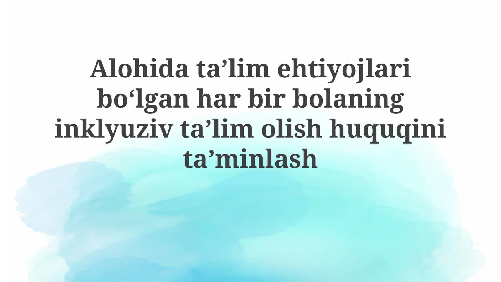 Inklyuziv Ta'lim Olish Strategiyasi
