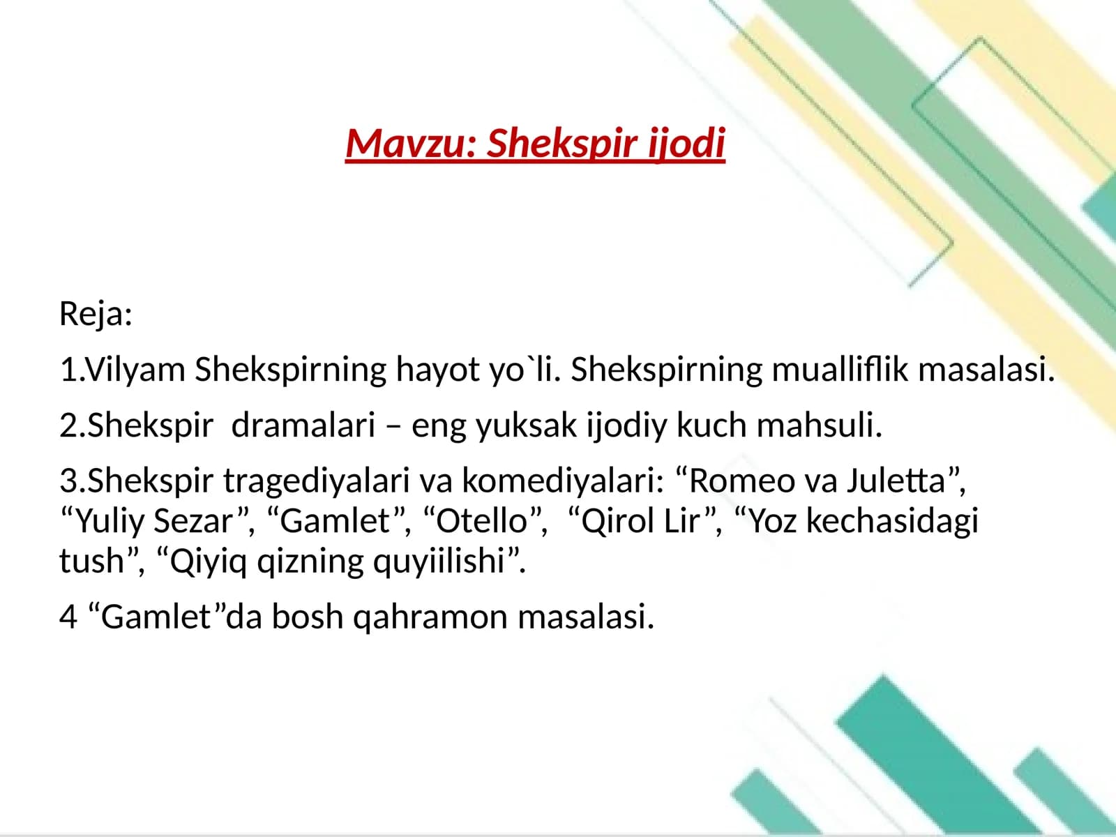 Shekspir ijodi