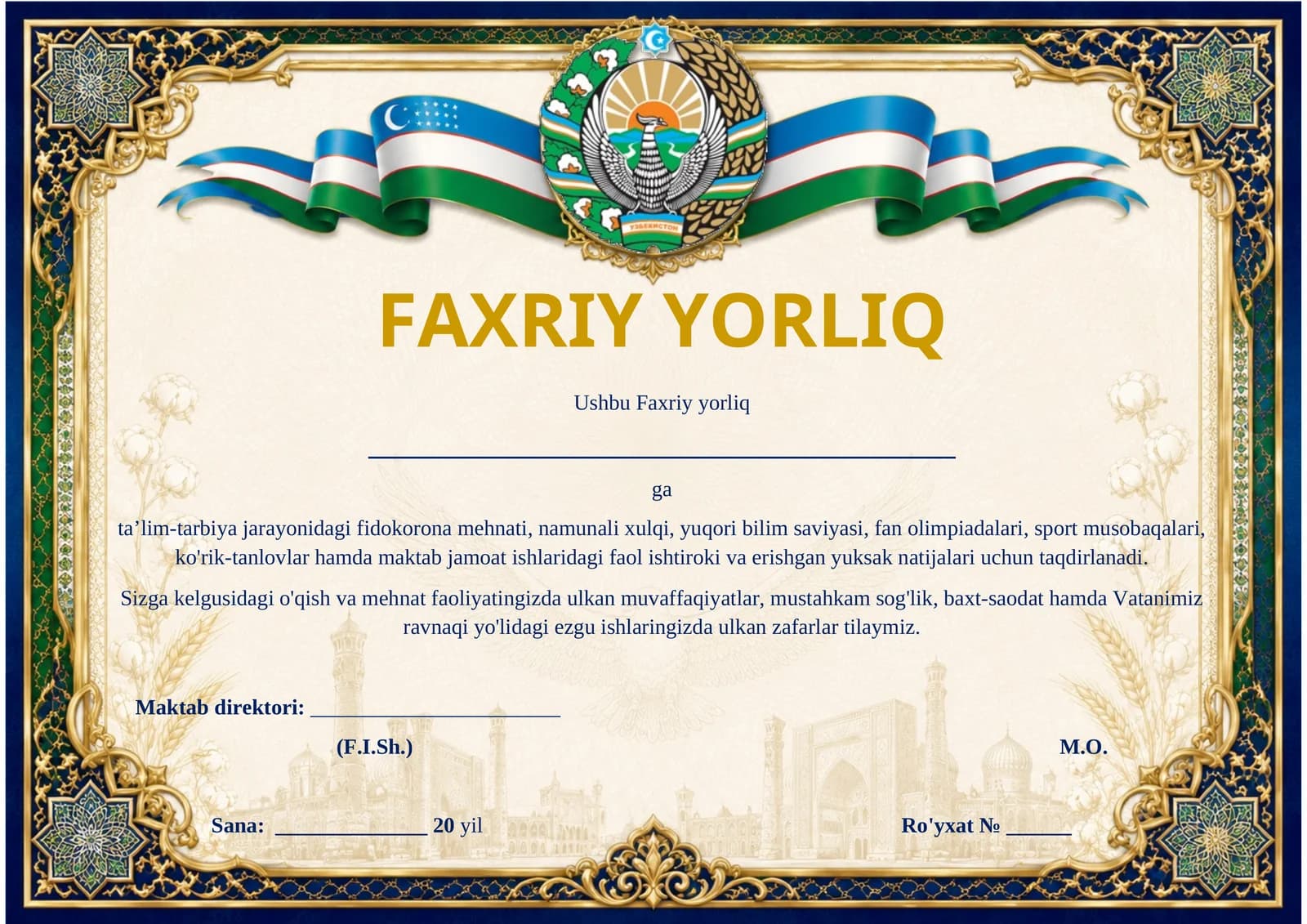 FAXRIY YORLIQ